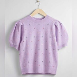 & Other Stories floral knit top